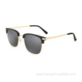 Hot Selling Acetate Metal Half Rim Frame With Cr39 Polarized Lens Sunglasses For Women